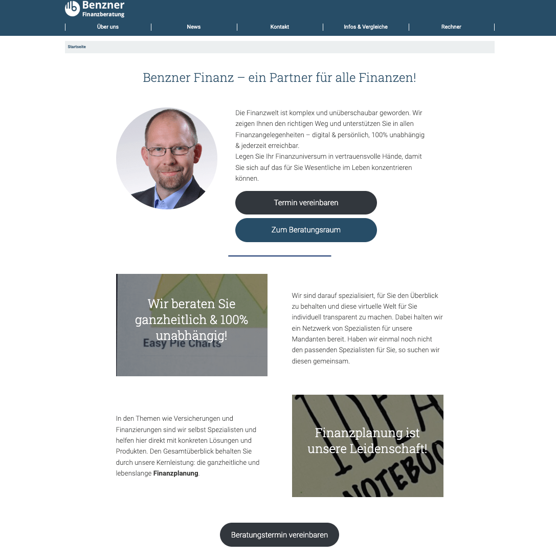 Website Portfolio Benzner Finanz